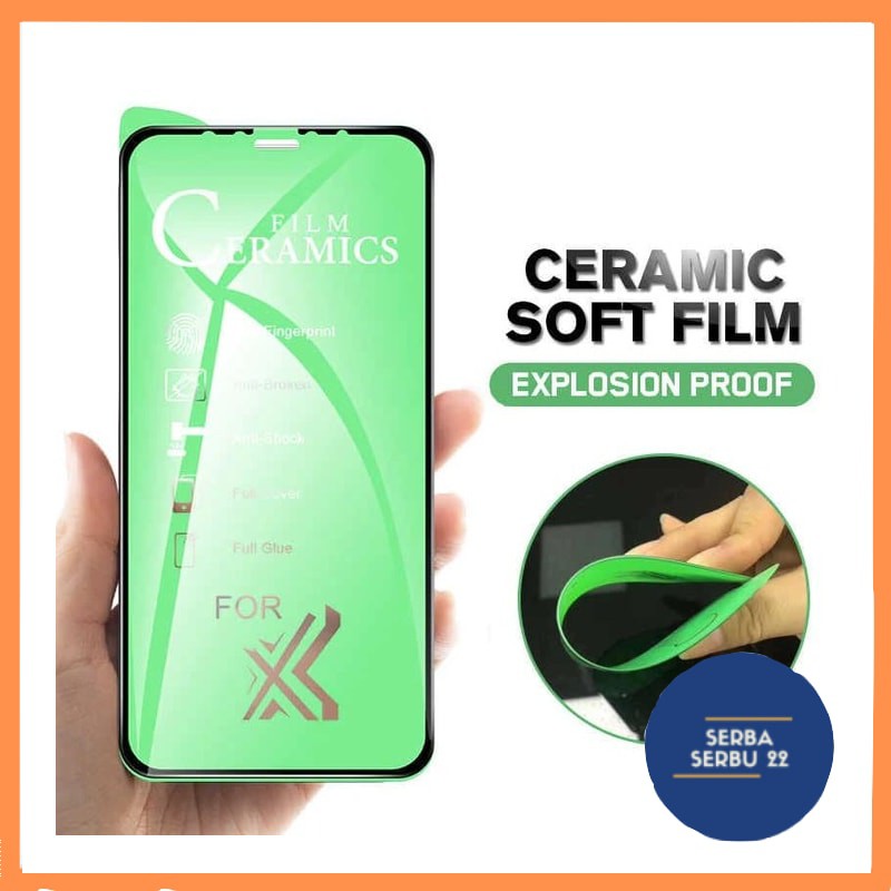 Tempered Glass Ceramic Hijau Film Full Layar For Infinix Smart 5/Hot 9/Hot8/Hut 9play Full Cover[SS]