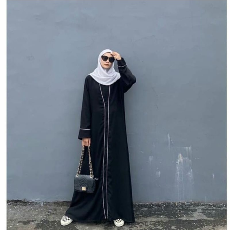 GALLERY EXCLUSIVE ABAYA HITAM GAMIS DUBAI 22 COD