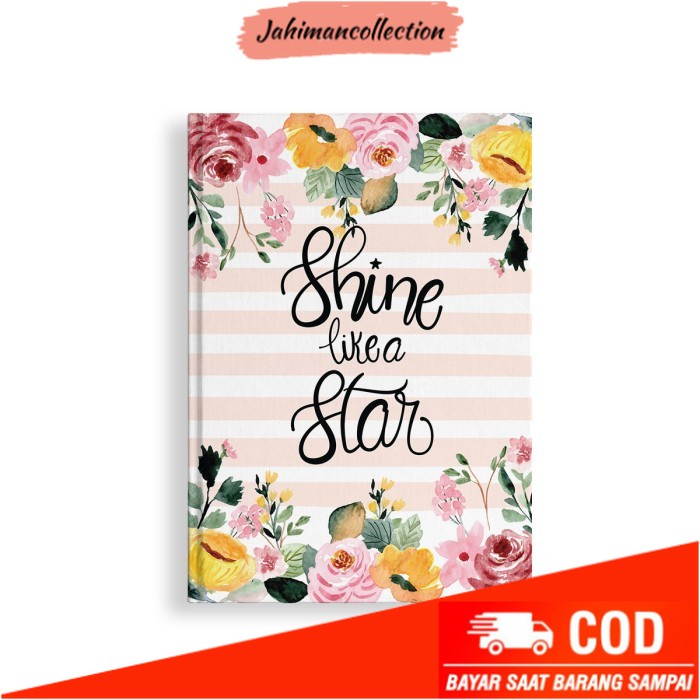

✨ BISA COD ✨ Notebook Custom #Flower - Custom Notebook Dot Grid - polos