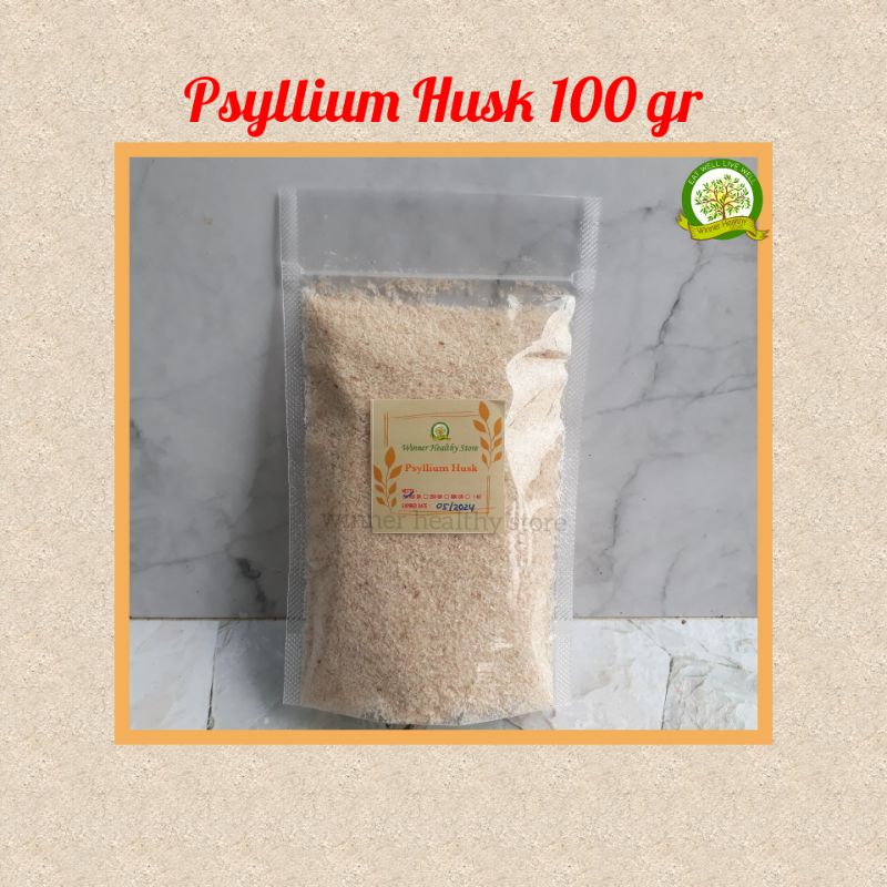 Psyllium Husk (Plantago Ovata /Serat Diet / Fiber Alami ) 100 gr