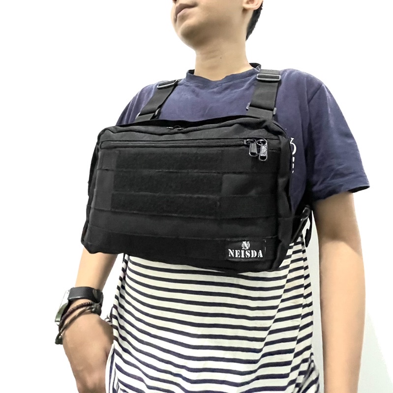 CHEST RIG BAG ORIGINAL NEISDA V041 / TAS DADA PRIA ORIGINAL NEISDA BLACK