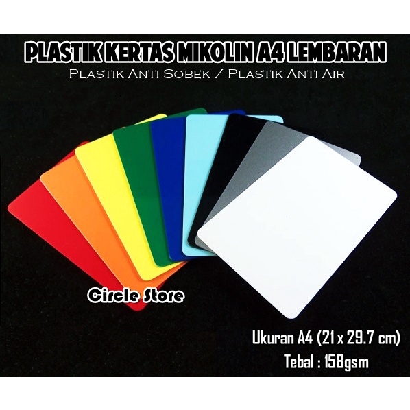 Plastik Kertas Mikolin A4 Bahan Undangan Label Tanaman Anti Air Sobek