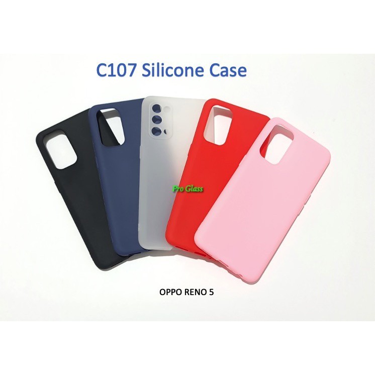 C107 Oppo Reno 5 Colourful Ultrathin Silicone Matte Soft Case