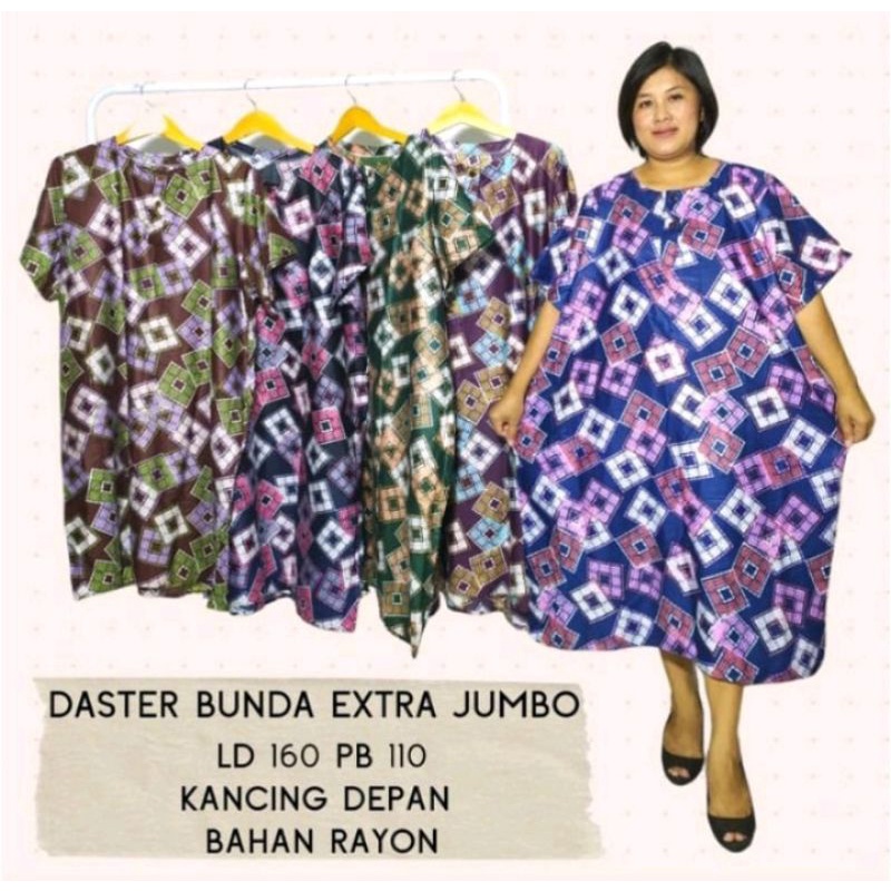 Daster super jumbo ld150  kancing depan busui bumil