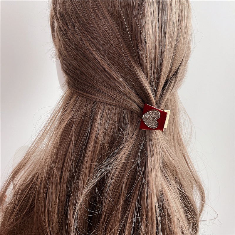 2022 Jepit Rambut Bentuk Cakar Kepiting Aksen Berlian Imitasi Untuk Wanita