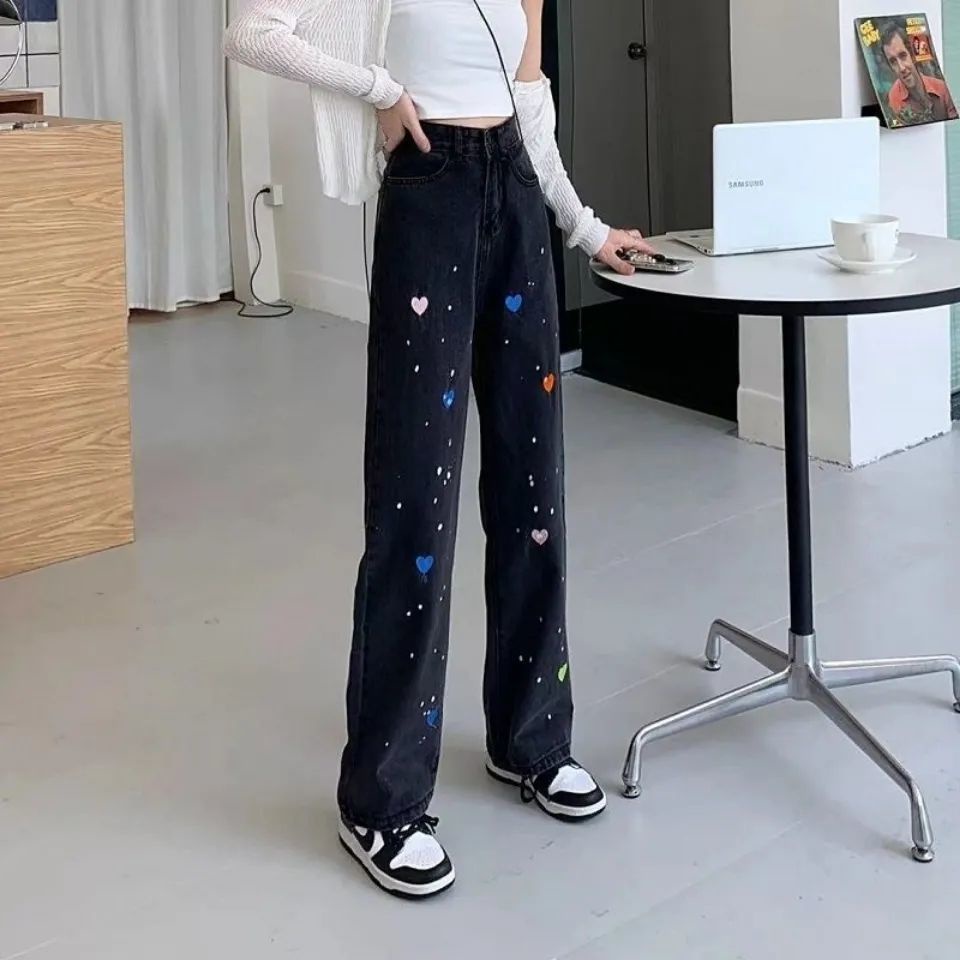 HIGHWAIST KULOT JEANS WANITA LOOSE BLACK HANGOVER