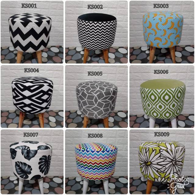 Kursi stool bulat Canvas