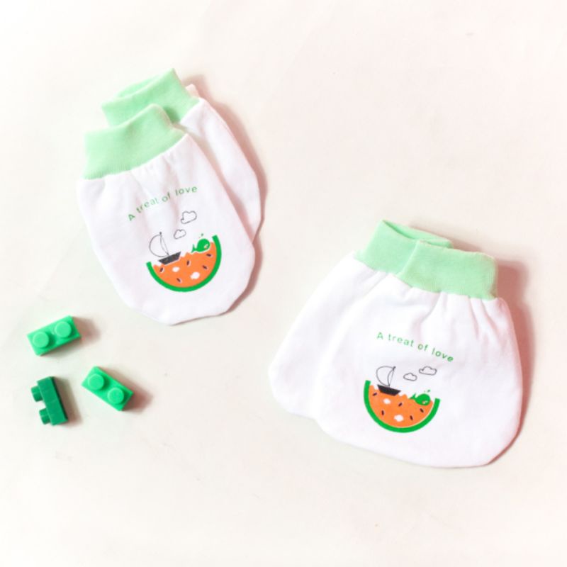 1 SET SARUNG TANGAN + SARUNG KAKI BAYI-SARUNG TANGAN BAYI MURAH (NIA BABY)