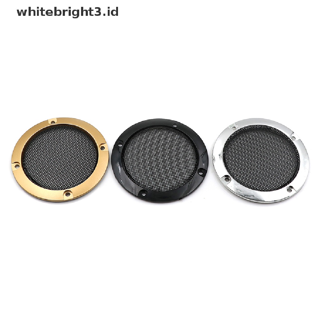 (whitebright3.id) 2pcs cover speaker Audio 3 &quot;Bahan metal mesh