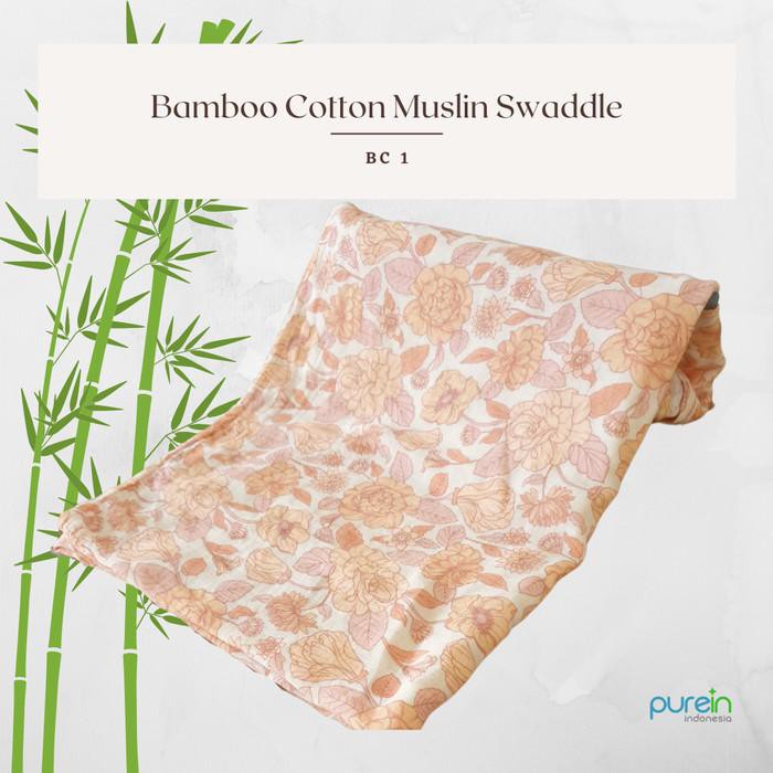 Cotton | Bamboo Cotton Baby Muslin Swaddle (Kain Bedong Bayi Bahan Katun Bambu) Terbaru Ready Stock