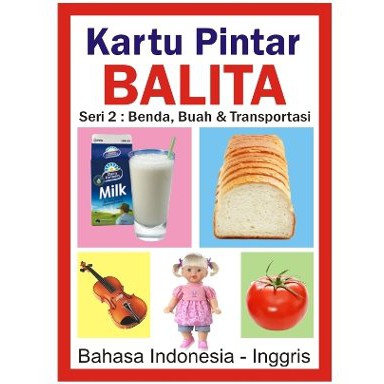 Flashcard Kartu Belajar Pintar Balita Seri 2 Benda Buah   Transportasi Flash Card Edukasi Anak