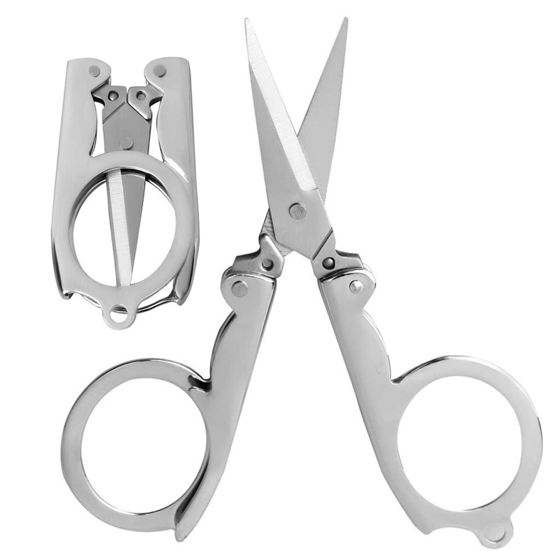 Gunting Lipat STAINLESS STELL Kecil Saku / Hero Trip Folding Scissors Stainless Steel Premium Tajam Praktis Gunting saku