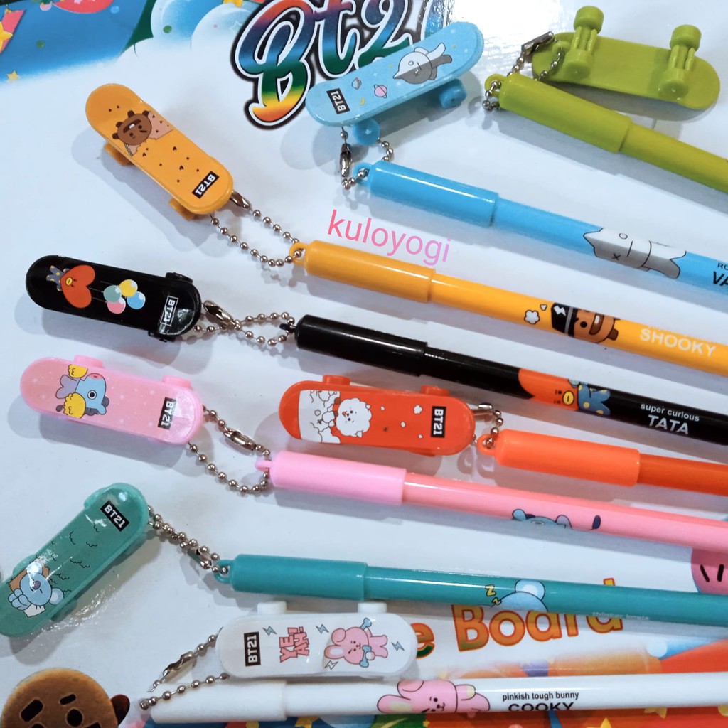 

Pulpen Skateboard BT21