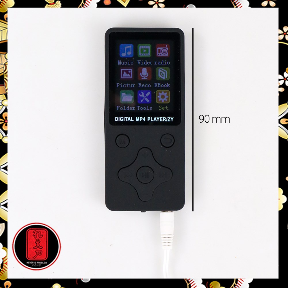 ZYZY MP4 Player Mini Mp3 Portable Music Player TF Card Slot - T1 - Black