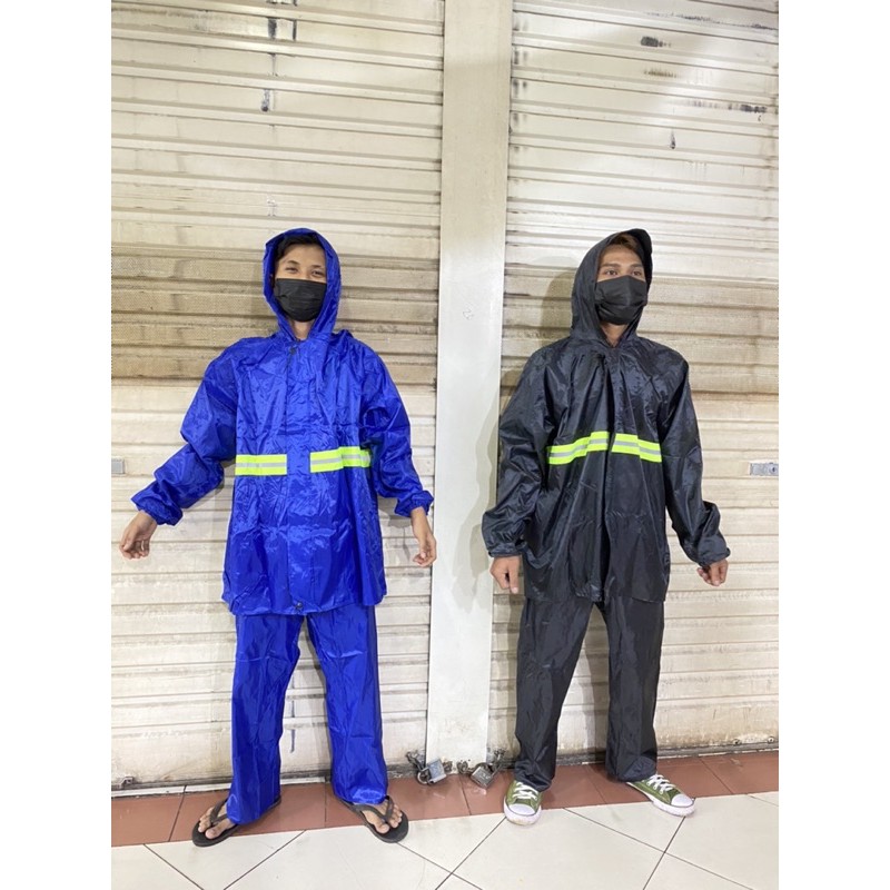 Jas Hujan Setelan RAINCOUT bahan parasut dewasa bahan tebal