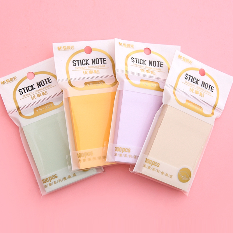 100 Lembar Sticky Note Warna Pastel Untuk Buku Tamu