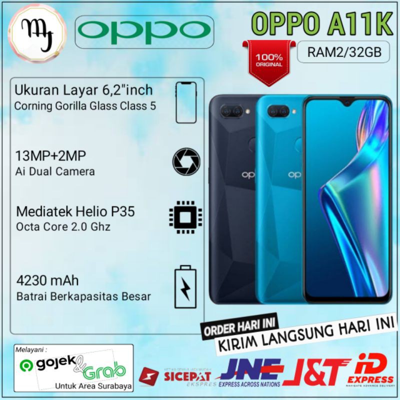 OPPO A11K Ram2/32GB Garansi Resmi 100% Service Center OPPO SELURUH INDONESIA