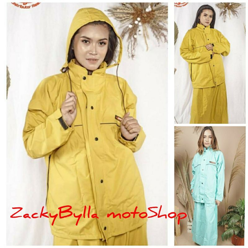 Jas Hujan Wanita SUNFLOWER ROK / Ladies / Women Raincoat / Muslimah