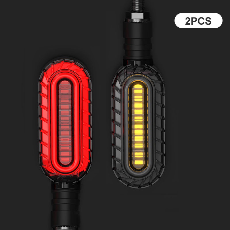 Lampu Sein / Rem / DRL LED 2 in 1 Universal M10 Untuk Motor