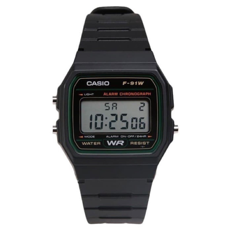 JAM TANGAN CASIO F-91W-3DG F 91W 3D F91W F-94W F-91WM ORIGINAL RESMI