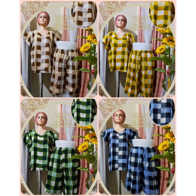 Stelan celana pendek //Setcel pendek //Baby doll Bali //Setcel Rayon Bali //Set Pajamas