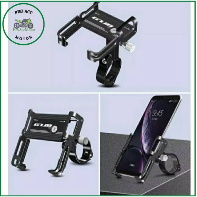 GUB P10 holder handphone HP GPS alumunium CNC untuk stang sepeda dan motor