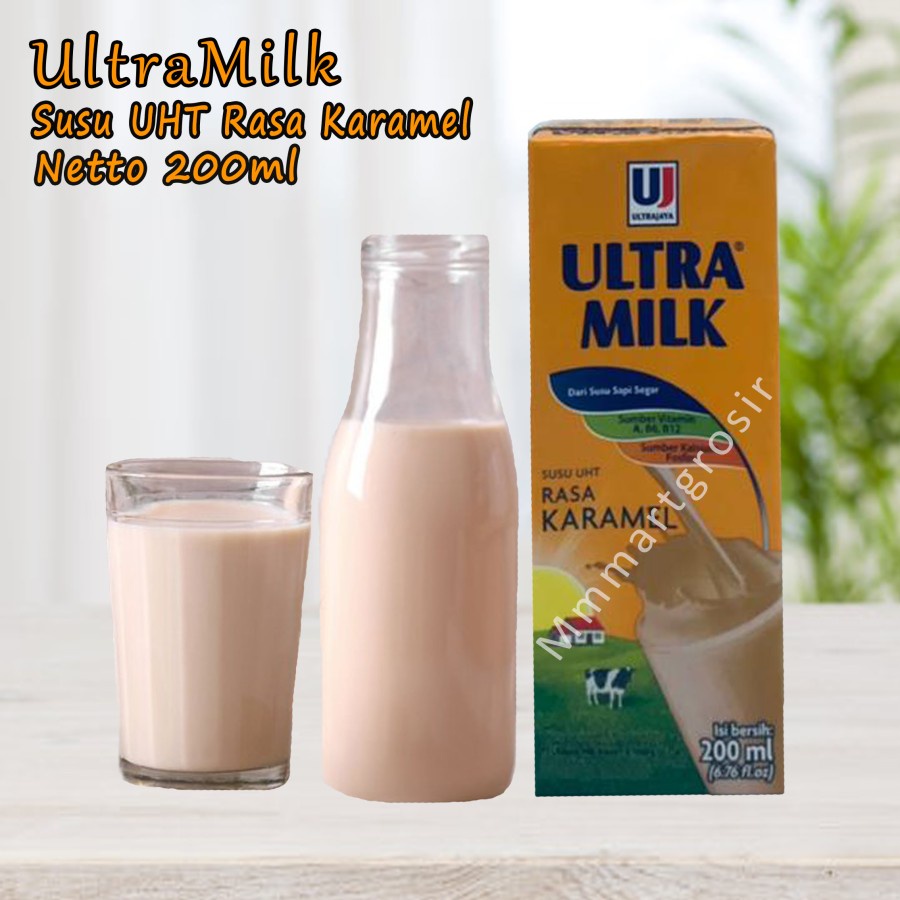 Ultramilk / susu uht / Rasa Karamel / Rasa Strawberry / Full Cream / 200ml