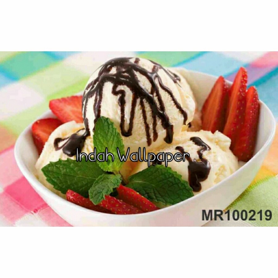Photowall Mural 3D Wallpaper Dinding Mural Visual Ice Cream 3D