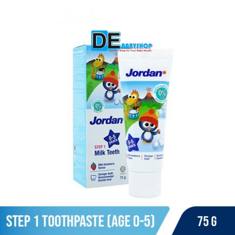 Jordan Toothpaste Odol Step 1 &amp; step 2 Usia 0-5 Tahun / 6-12 tahun - Jordan Odol Bayi - Jordan Pasta Gigi Susu