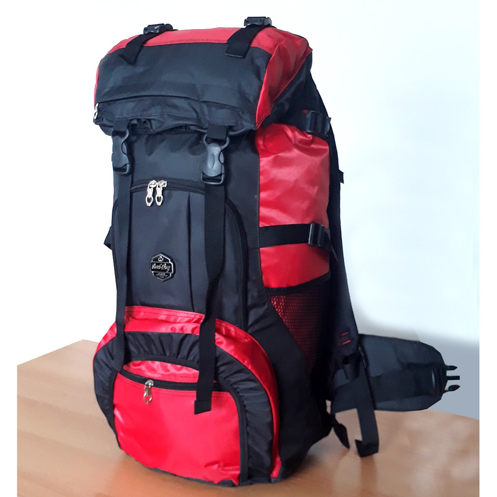 Tas Gunung Pria 60 Liter Carrier 60L Keril Cowok Polo Net Gratis Rain Cover