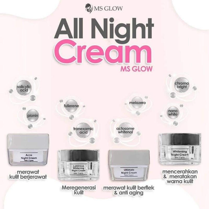 NIGTHT CREAM MS GLOW - 1 ITEM
