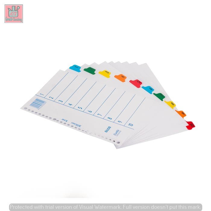 

Pendrawing- Bantex Index 1-10 For Loose Leaf Binder Ukuran B5 Ref 8608 -Drawing-Pen.