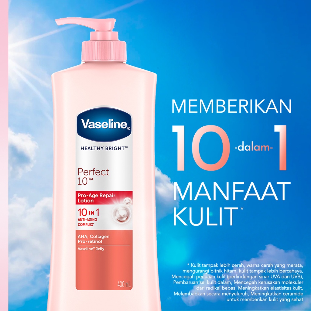 Vaseline Lotion Healthy Bright Perfect 10 400ml