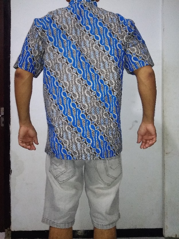 Bswart Batik Hrb026 Kenongo Hem Pendek Padi Pekalongan M L Xl Batik Pria Murah Modern Grosir