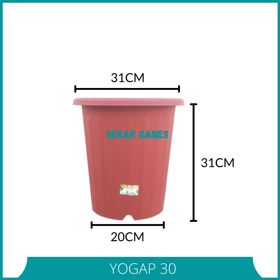 Pot Yogap 30 Putih Transparan Bening Merah Bata Pot Yogap Yoga Murah / Pot Tawon Pirus 27 30 35