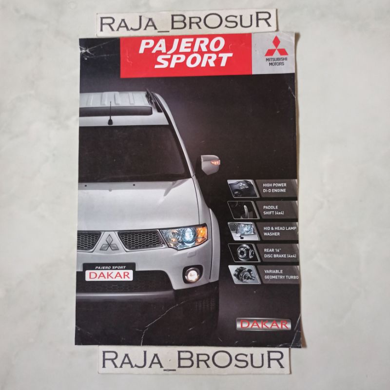 Poster brosur katalog flyer Mitsubishi Pajero Sport Dakar 2011