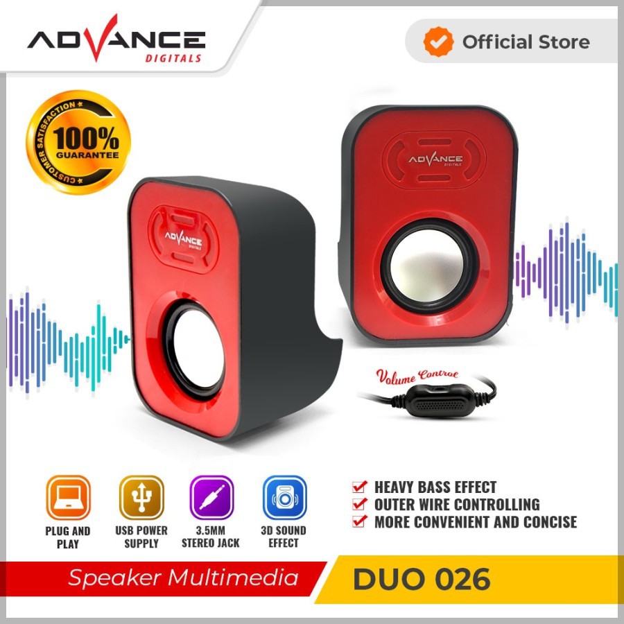 Advance Duo-026 White Speaker USB speaker computer laptop smartphone