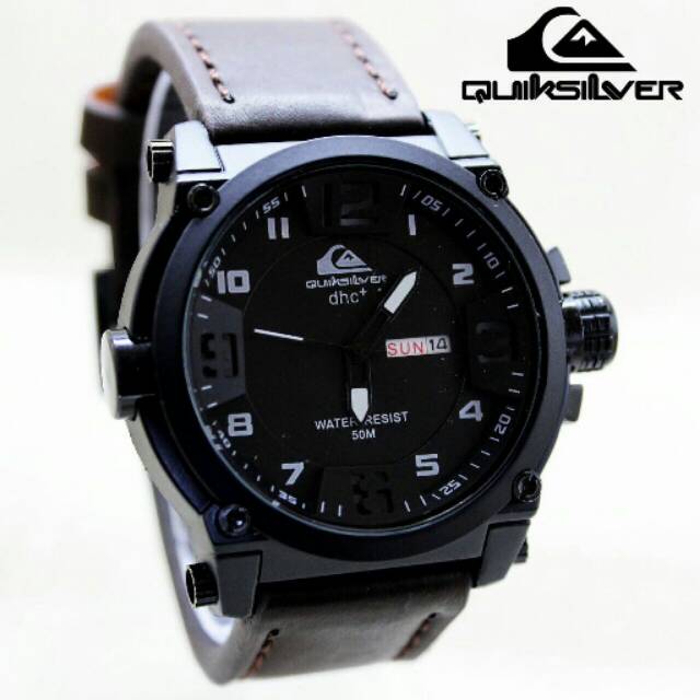 JAM TANGAN PRIA QUICK SILVER KULIT TANGGAL HARI