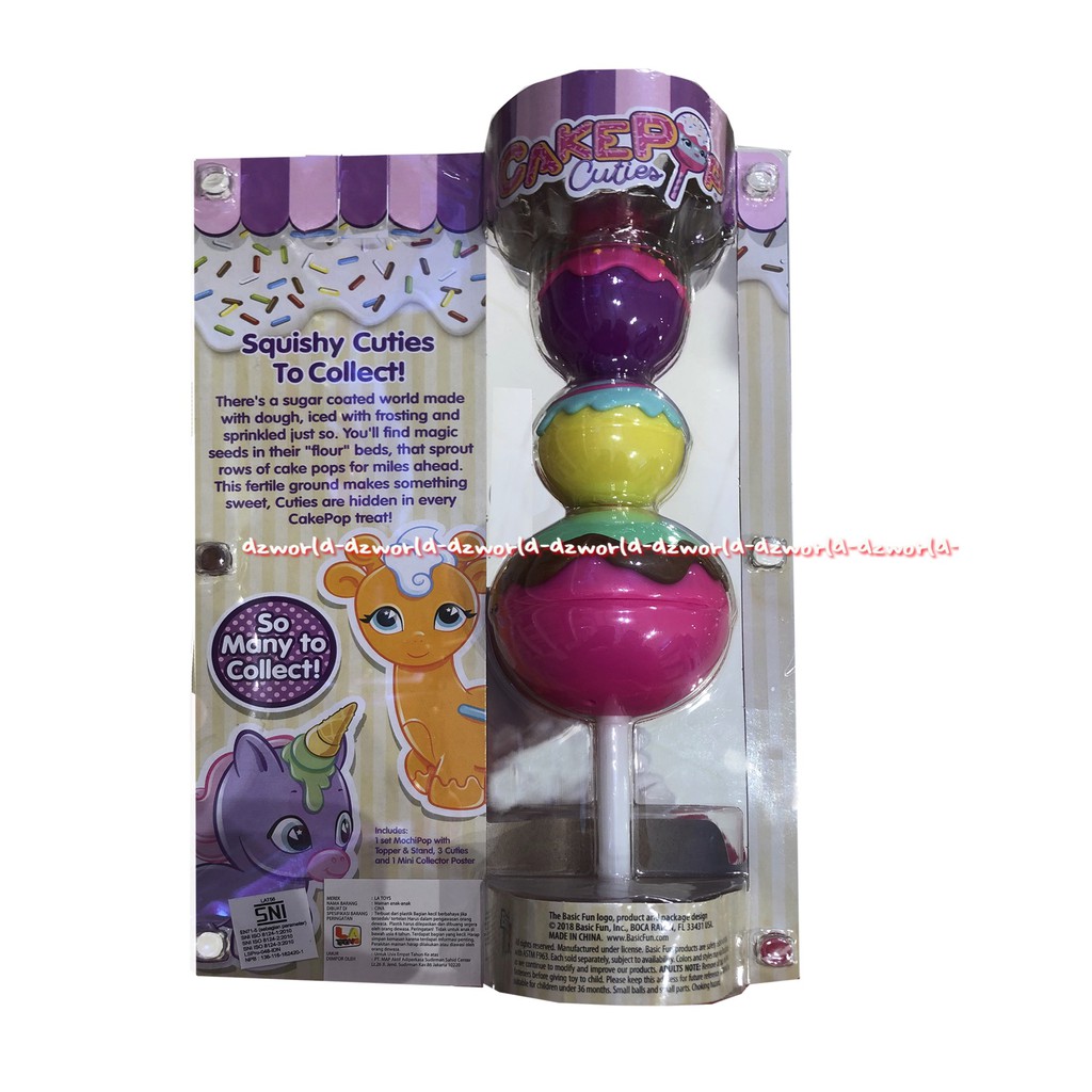 Cake Pop Cutties Squishy Cuties Isi 3pcs Mainan Surprise