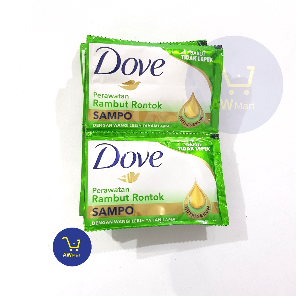 DOVE SHAMPOO 12 SACHET X 9 ML RENCENG - Perawatan Rambut Rusak &amp; Rontok