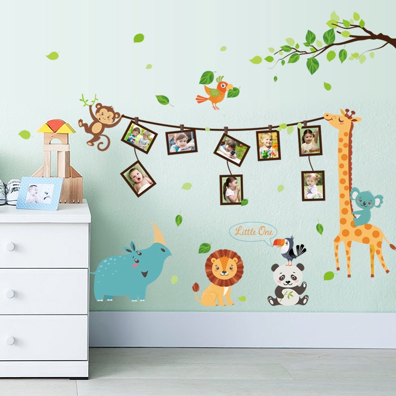 Stiker Dinding Desain Bingkai Foto Kartun Lucu Untuk Kamar Anak Shopee Indonesia
