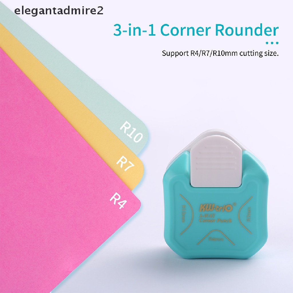 [gele] 3-in-1 Mini Corner Trimmer Corner Rounder Punch Pemotong Pemangkas Sudut Bulat