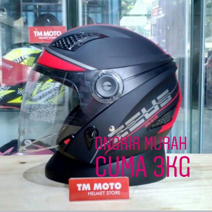 Helm Zeus Z610 MattBlack Red / Half Face