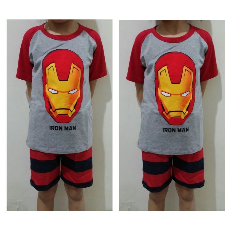 STKDL205 - Setelan Anak Laki Red Misty Iron Man Mask