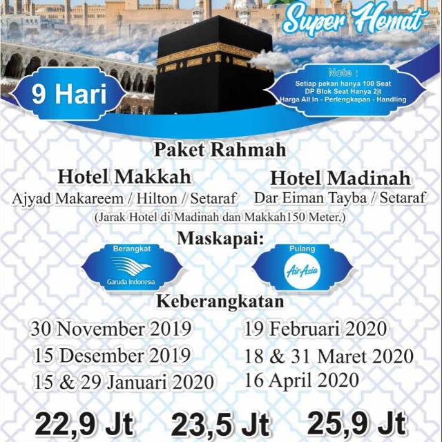 DP UMROH PAKET RAHMAH