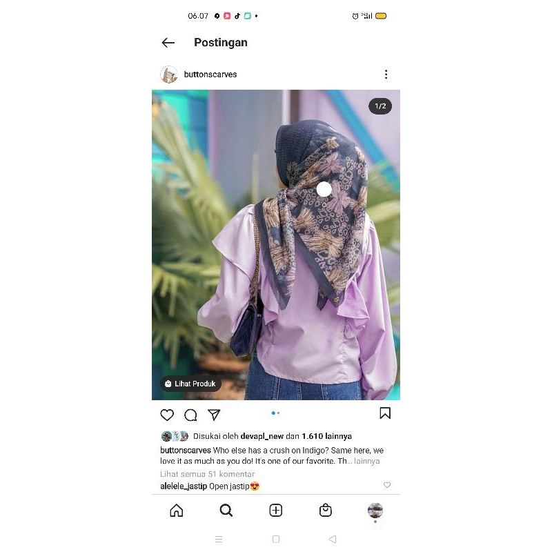 buttonscarves les amities indigo