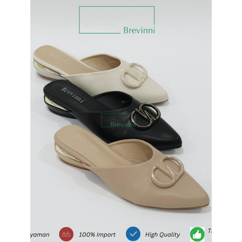 BREVINNI Amber Mules|| Sepatu Mules Wanita || mules shoes || mules empuk || mules sandal || sepatu s