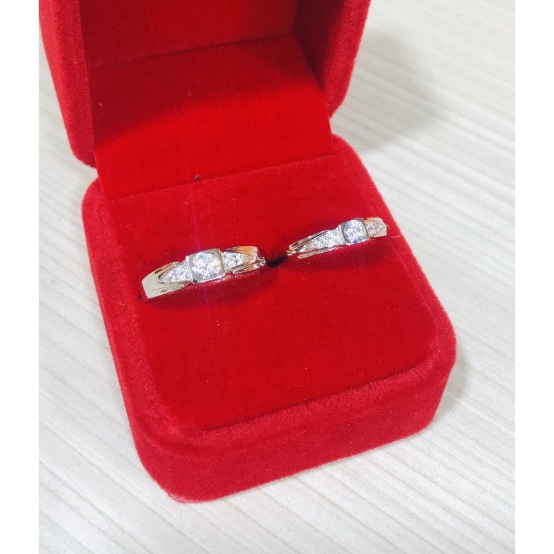 CINCIN PASANGAN PERMTA SILVER925/ LAPIS EMAS PUTIH ASLI /CPP070