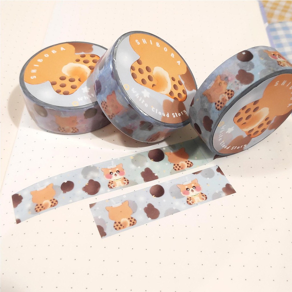 

Shiboba Washi Tape Cute Boba Paper Masking Selotip Deco Journal Bujo