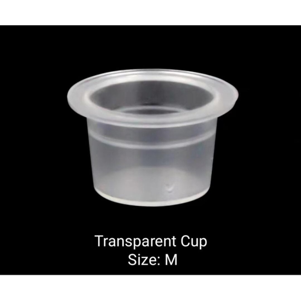 Transparan Plastic Cup untuk Tinta Sulam